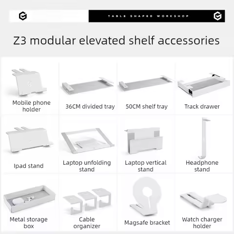 Special For Z3 Modular Display Height Rack Accessories White Phone Stand Tablet Storage Box Interlay