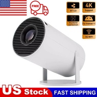 Mini Projector, HY300 PRO Portable Projector, Support 4K 1080P with Dual-Band WIFI6 5G Wireless 5.2 