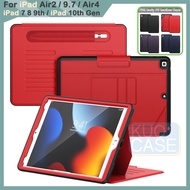 For iPad Air2 9.7 Air4 Air5 10.9 iPad 7 8 9 10th Gen Pro 11 2020 2021 iPad 10.2 Full Body Protection Case Smart Stand Shockproof Cover