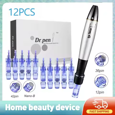 Dr.pen Ultima A1 with 12pcs Cartridge Nano Skin Care Kit 0.25mm Needle Rotate Gears Derma Pen Micro 
