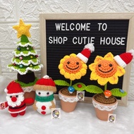 (SG Stock)Christmas Gift Hand-Knitted Crochet Christmas Tree/Christmas Present/Christmas Gift