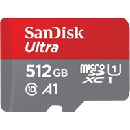 SanDisk 512GB Ultra MicroSDXC UHS-I Memory Card with Adapter - Up to 150MB/s, C10, U1, Full HD, A1, 