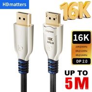 DisplayPort Cable 16K 8K DP 2.0 cable 16K@60hz 8K@120hz 4K@240hz HDR DP to DP Male for Video Gaming Monitor Nvidia AS 00