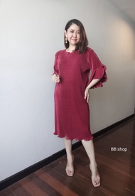 Premium pleat ชุดพลีทเกรดพรีเมียม over size dress b83 ชุดเดรสแพทเทิร์นหรูแขนกระดิ่งสุดปังยืดFreesize แฟชั่นสาวอวบ ชัดใส่ออกงาน แฟชั่นชุดอัดพลีท ชุดเดรสไฮโซ เดรสโรงแรม ชุดทำงาน ชุดเดรสงานแต่ง เดรสงานหมั้น เดรสงานบุญใส่ได้ทุกโอกาส