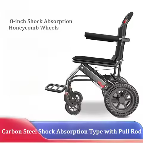 Ultra Lightweight Foldable Wheelchair Portable Travel Wheelchair for Outdoor Trip Airplane Approved