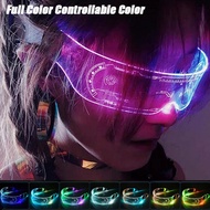 COD LED Luminous Glasses EL Wire Neon Light Up Visor Eyeglasses Bar Party EyeWare Decor
