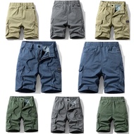 DRAWSTRING GARTERED SIX POCKET CARGO SHORTS FOR MENS PREMIUM QUALITY FABRIC COTTON STRECH NO FADING