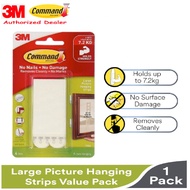 3M Command Wall Adhesive Large Picture Hanging Strips 17206 - Damage Free Removable Strips (Holds up