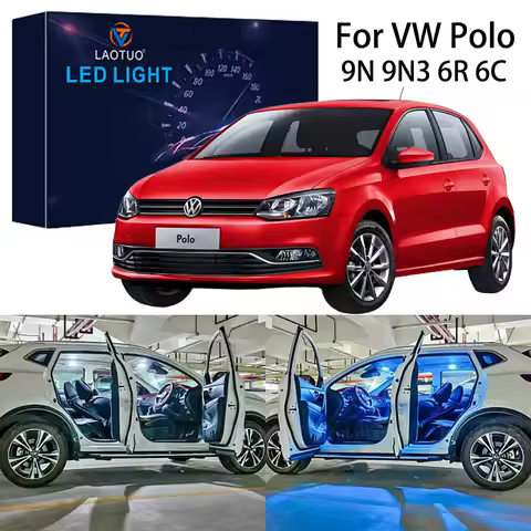 For VW Polo 9N 9N3 6R 6C 2002- 2009 2010 2011 2012 2013 2014 2015 2016 2017 Canbus Car LED Interior 