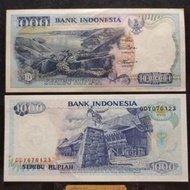 UANG KERTAS LAMA 1000 RUPIAH 1992 INDONESIA DUIT KUNO ASLI