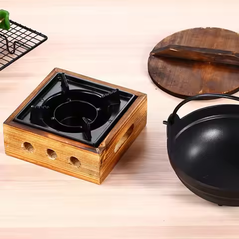 Heavy Duty Cast Iron Sukiyaki Pot Non Stick Rust Resistant Cooking Pot for Soup Ramen Instant Noodle