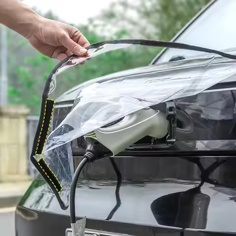 EV Charger Car Cover Magnetic Transparent Cover for Electric Vehicle EV Charger Port Covers Charging