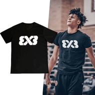 [Taiwan Shipment] 3V3 Short-Sleeved Men's Sports T-Shirt Quick-Drying Breathable Top American Basket