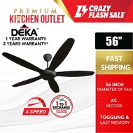 Deka 56 Inch Ac Motor 4 Speed Ceiling Fan DKR 56 | 42 Inch DKR 42 with Remote Control and Toggling Function
