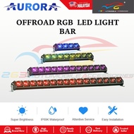 [1 PC] AURORA  10 20 30 40 INCH RGB LED DIMMABLE LIGHT BAR CAR OFFROAD TRUCK CAR ATV UTV EVOLVE LED 