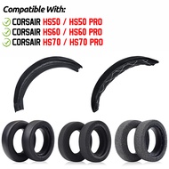 For Corsair HS70 HS60 HS50 Pro Headphone Headband Earpads Cushion Sponge Headset Earmuffs Replacemen