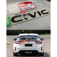 HONDA CIVIC TYPE R FL5 FE 2023 - 2025 REAR BONNET CIVIC EMBLEM LOGO (DARK CHROME)