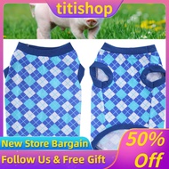 Titishop Zerodis Poultry Livestock Tshirts Pet Tank Cotton Sleeveless Vest Rhombus Pattern Fashion D