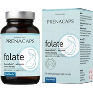 Folic Acid Folate Quatrefolic Active Form of folate 60 Capsules 60 Servings 20,7 g Prenacaps ForMeds