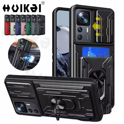 Slide Camera Card Case For Xiaomi 12T 12 Pro 12X A1 Redmi Note 12 11T Pro Poco X5 F4 X4 Note 10S Det