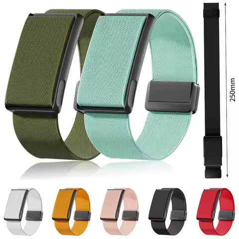Nylon Loop Strap+Metal Frame For Amazfit Helio Magnetic Elastic Bracelet Smartwatch Wristband For Am