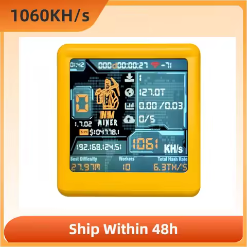 BTC Solo Lottery Miner for computer nerd Smart TV Hashrate1060KH/s ESP32 gift home silent Desktop Cl