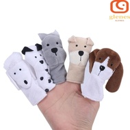 GLENES Hand Finger Puppet, Dinosaur Educational Toy Mini Animal Hand Puppet, Educational Toy Safety Montessori Puppy Doll Finger Puppet Toy Set