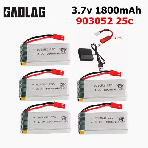 3.7v 1800mAh Lipo Battery +charger for HQ859B HQ898B H11D H11C T64 T04 T05 F28 F29 T56 T57 RC Drone 
