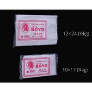 grosir plastik Joyo Boyo perpack isi 100pcs,12x24(1/2kg),11x22(1/4kg)