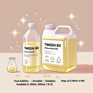 Polysorbate 80 / Tween 80 – Food Grade Emulsifier [1L] | Solubiliser | Oil & Water Mixer