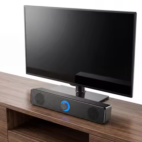 Wired Stereo Desktop Speakers Portable Mini Stereo Sound Bar 4D Surround Computer Soundbar for TV PC