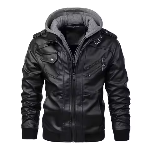 KB New Men's Leather Jackets Autumn Casual Motorcycle PU Jacket Biker Leather Coats Brand Clothing E