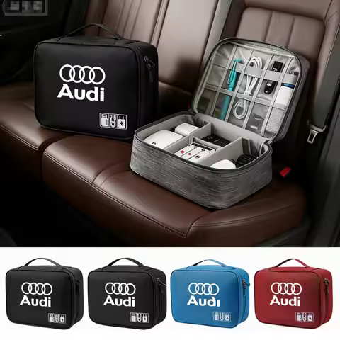 For Audi Sline A1 A2 A3 A4 A5 A6 A7 A8 Q1 Q2 Q3 Q4 Q5 Q6 sticker Car Accessories Digital Storage Bag
