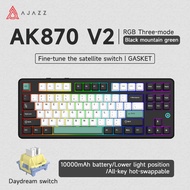 AJAZZ AK870 PLUS V2 Wireless Mechanical Keyboard TFT Color Screen Three-mode 2.4g Bluetooth Custom H