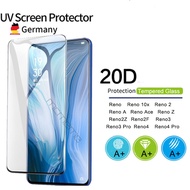 OPPO Reno 11F 8T 8 8Z 7 7Z 5 4 3 Pro 5Z 2 Z 2Z 2F 10x Reno2 Z F Reno3 Reno4 pro Surface edge Tempered Glass Screen Protector 20D Made in Germany
