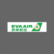 EVA AIR Vertical Tail Company Waterproof 3M Sticker 120x30mm