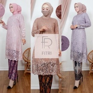 PUTIH HITAM (Free Shipping+pay In Place) Tulle Padang Tille Tunic Kebaya Set - Party Kebaya - Teenag