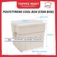 [ADD ON PROTECTION] - STAR COOL BOX POLYSTYRENE ICE BOX [EXTERNAL SIZE:310X215X25MM] 保丽龙箱子