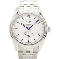 帝舵 Glamour 雙日曆 57100 銀色錶盤男士腕錶