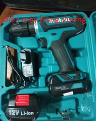 Máy khoan pin 12 vôn DF331D Makita Thái lan-chữ makita đúc nổi- pin to loại chân cài 1.5AH
