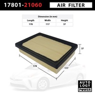 Engine Air Filter 17801-21060 | Toyota Auris C-HR Corolla Altis Prius Sienta Yaris