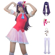 UZAIN Womens Oshi no Ko Cosplay Costumes Anime Ai Hoshino Uniform Dress Pink Skirt Wig Full Set Hall