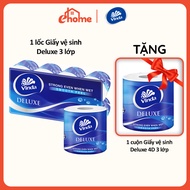 [LOT OF 8 ROLLS GET 1 ROLL FREE] Vinda Deluxe, Prestige 4D 3-Layer Premium Toilet Paper Super Durabl