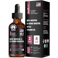 Myo-Inositol & D-Chiro Inositol Liquid Drops for Women | 40:1 Ratio | Hormone Balance & Cycle Suppor