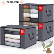 COMOWAN Clothes Storage Bins, Transparent Window Non-woven Fabric Foldable Storage Box, With Lids 35
