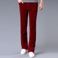 Men's Large Size Casual Flared Pants Corduroy Pants Multicolor Flared Pants