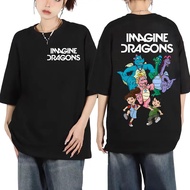 Popular Imagine Dragons x Dragon Tales T-Shirt For Rock Fans Or Vintage Anime