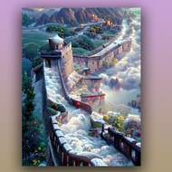 Great Wall Cross Stitch Cross Stitch Material Package 2023 New Style Chinese Landscape Precise Printing Cross Stitch Set