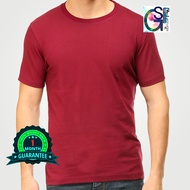 🔥HOT SALE🔥 Plain Round Neck T-Shirt For Men women, (Unisex) Short sleeve 100% Cotton, XS-5XL , Maroon  Colour In High Quality, Baju kepas Lowest Price Only With SK Famous Fashion