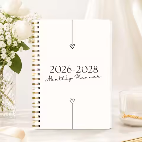 1PC 2026.7-2028.6 Monthly Planner, 24 Month Spiral Calendar Planner, 8.03" x 5.71" Monthly Schedule 
